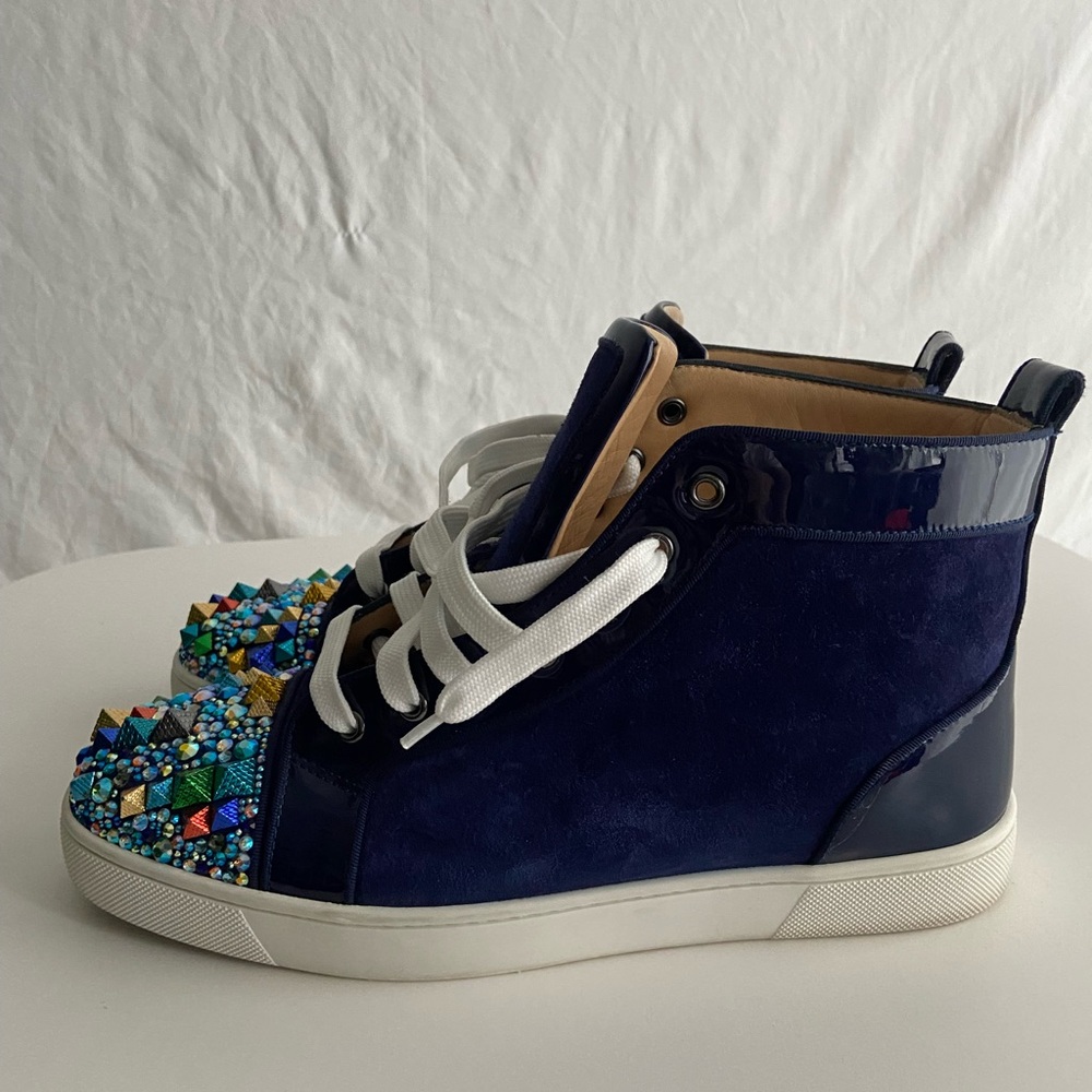 Christian Louboutin Mixkeolouis Flat Suede Multicolor Sneakers - Picture 7 of 7